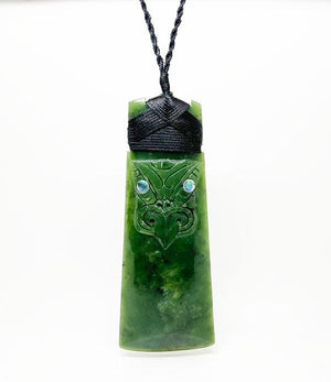 Whopper 12cm Genuine NZ Greenstone Toki Wheku Necklace - ShopNZ