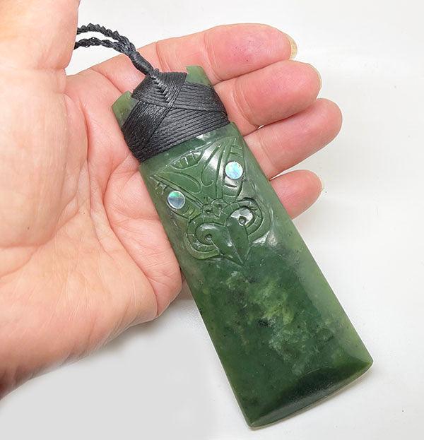 Whopper 12cm Genuine NZ Greenstone Toki Wheku Necklace