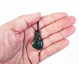 Genuine NZ Greenstone Hook with Koru Necklace - ShopNZ