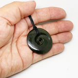 Beautiful 40mm NZ Greenstone Maori Koru Necklace - ShopNZ