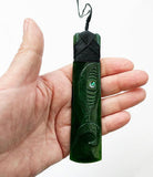 12cm Pounamu Greenstone Toki Manaia Necklace - ShopNZ