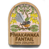 Native NZ Fantail Bird Fridge Magnet