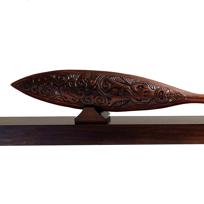 Maori Waka Hoe Paddle - Stand Optional or Wall Hung - ShopNZ