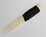 Maori Bone Huia Feather Heru Hair Comb - ShopNZ