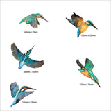 Set of 5 Flying Kingfishers Wall Art