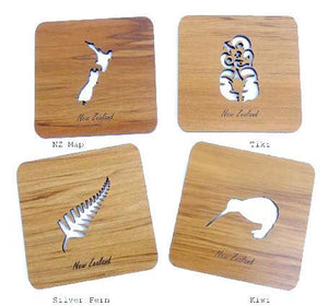 New Zealand Rimu Coasters - pack of 2 - ShopNZ