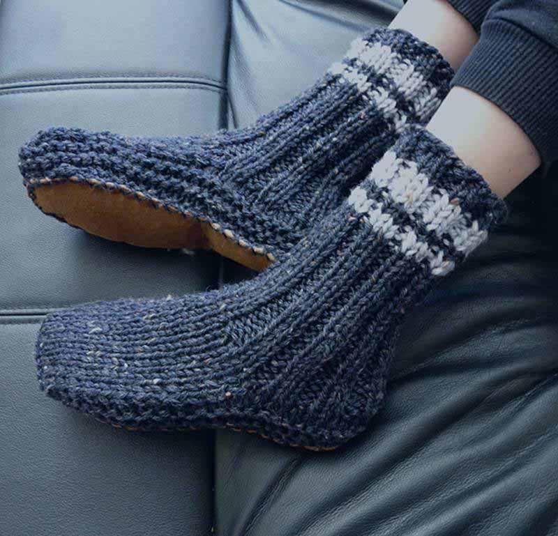 Wool Slipper Socks - Buddha Socks - with Grips -Ireland