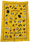 Bright Yellow Kiwiana Icons Tea Towel