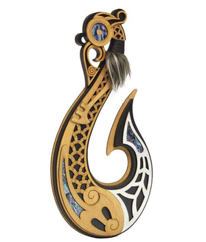 Maori Manaia Fish Hook Wall Art - ShopNZ