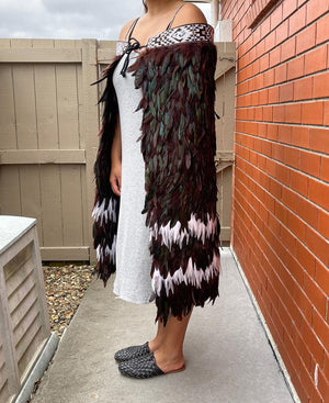 Brown Maori Feather Korowai Cloak - ShopNZ