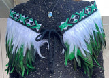 Emerald Green Short Korowai Cape - ShopNZ