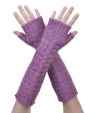 Merino Possumsilk Cable Long Gloves - ShopNZ