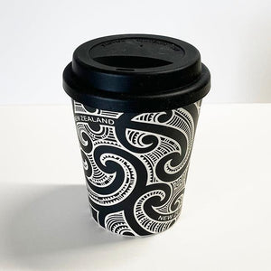 Black Maori Tattoo Bamboo Coffee Cup - ShopNZ