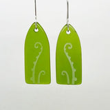 Stone Arrow Recycled Glass Fern Earrings - ShopNZ