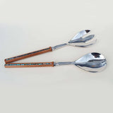 Rimu and Paua Salad Servers - ShopNZ