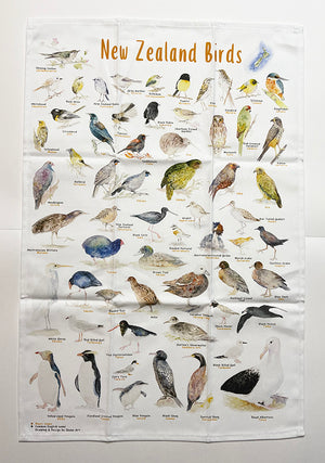 Wellington Artist Designed NZ Birds Tea Towel