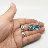 Pretty Paua Shell Double Koru Earrings - ShopNZ