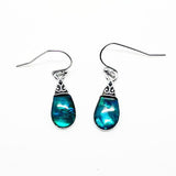 Pretty Paua Shell Earrings with Filigree Top - ShopNZ