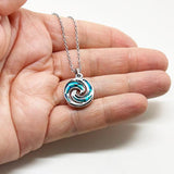 Pretty Paua Shell Double Koru Necklace - ShopNZ