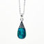 Pretty Paua Shell Drop Necklace with Filigree Top