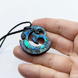 NZ Paua Shell Tattoo Maori Manaia Necklace - ShopNZ