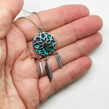 Paua Shell Dream Catcher Necklace - ShopNZ