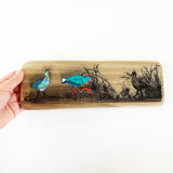 Recycled Wood and Paua Shell Pukeko Art - ShopNZ