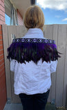 Purple and Jade Short Maori Korowai - ShopNZ