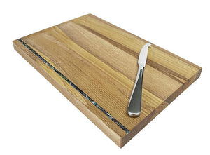 Rimu and Paua Shell Cheese Board with Knife - ShopNZ