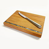 Rimu and Paua Shell Cheese Board with Knife - ShopNZ