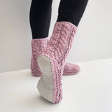 Rose Pink NZ Sheepskin and Wool Slipper Socks - ShopNZ