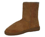 Sheepskin Mid-calf Boots with Non-Slip Sole - ShopNZ