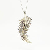 Sterling Silver NZ Silver Fern Necklace - ShopNZ