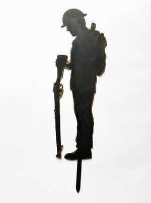 ANZAC Day Remembrance Guarding Soldier in Corten Steel - ShopNZ