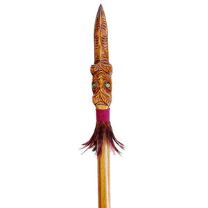 Full Size Maori Taiaha with Carved Shaft and Head - ShopNZ
