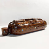 Maori Wakahuia Treasure Box with Pakati Carving - ShopNZ