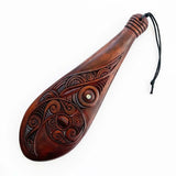 Mahogany Maori Patu with Koru Carving - ShopNZ