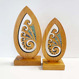 NZ Maori Pacific Rimu Sculptural Koru Trophy - ShopNZ