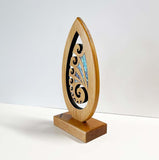 NZ Maori Pacific Rimu Sculptural Koru Trophy - ShopNZ