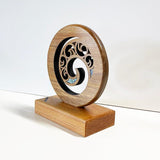 Maori Wood Carving Koru Design Trophy - ShopNZ
