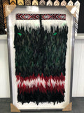 Beautiful Ngapuhi Black White Red Korowai - ShopNZ