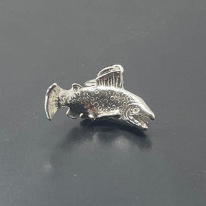 Sterling Silver Trout Jumping Charm - ShopNZ