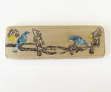 Recycled Wood and Paua Tui Birds on Kowhai Tree Wall Art - ShopNZ