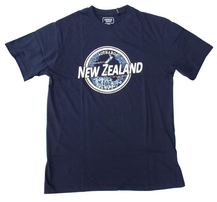 Adult Navy New Zealand Souvenir T-shirt - ShopNZ
