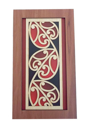 Maori Heart Koru Rimu Wall Panel - ShopNZ