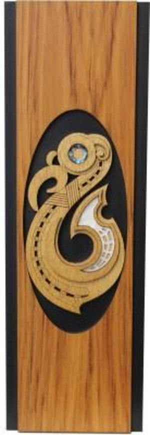 Maori Hei Matau Hook Rimu Wall Art - ShopNZ