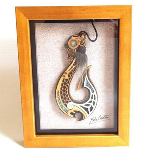 Framed Maori Fish Hook - Te Matau a Maui - ShopNZ