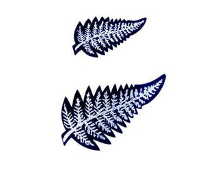 Sparkly Silver Fern Iron-on Patch - ShopNZ