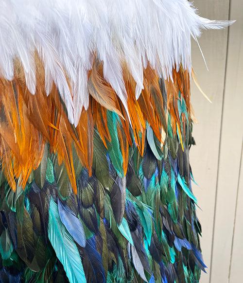 Beautiful Tui Bird Maori Feather Korowai - ShopNZ
