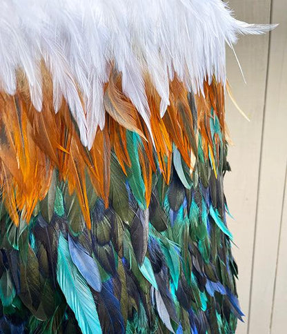 Beautiful Tui Bird Maori Feather Korowai - ShopNZ
